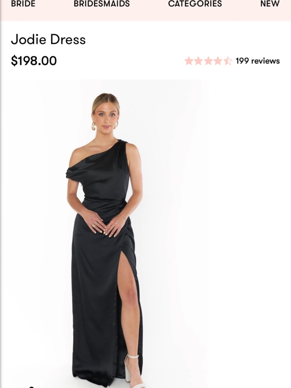 Show Me Your MuMu Black Satin One-Shoulder Maxi Dress